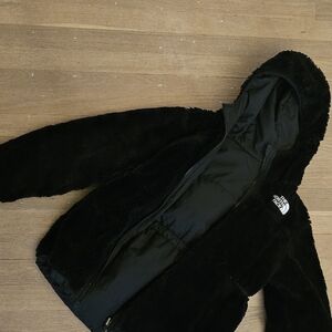 The North Face Black Hooded Youth Fleece Coat